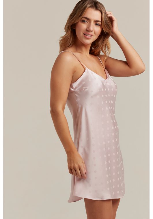 linea-chloe_SL16220_rosa_1-selu-camisolin-camison-chloe-lunares-seda
