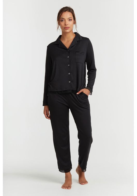 SL15963_negro_3-selu-pijama-asturias-camisa-abotonada-pantalon-recto-puntilla-bolsillos-liso-